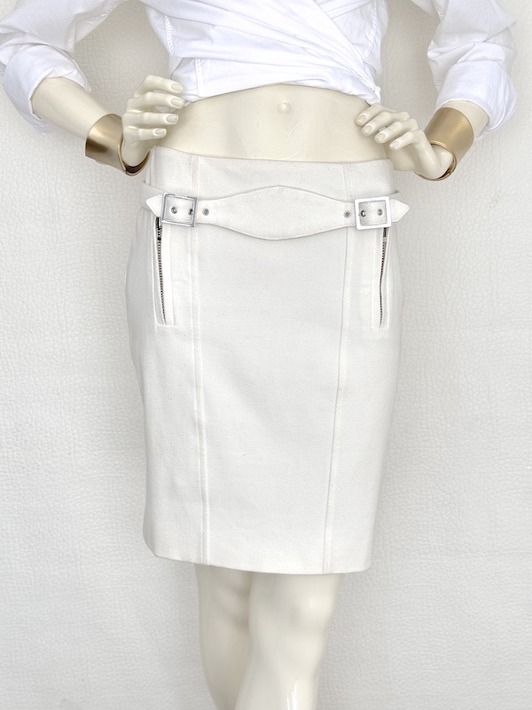 Versace Off-white Pencil Skirt