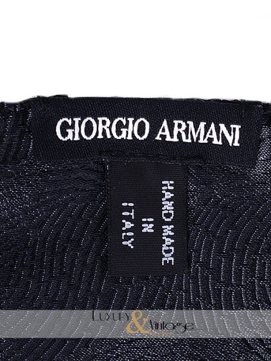 Giorgio Armani Black Label Handkerchief Luxury Vintage Madrid
