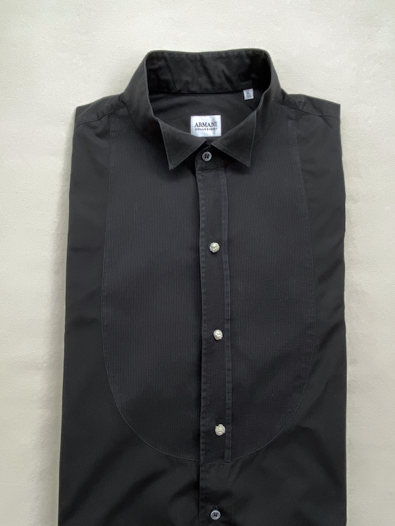 Armani Collezioni Black Tuxedo Shirt