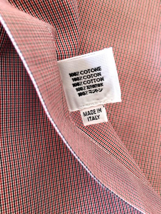 Lanvin Grosgrain-Collar Checked Slim Fit Shirt