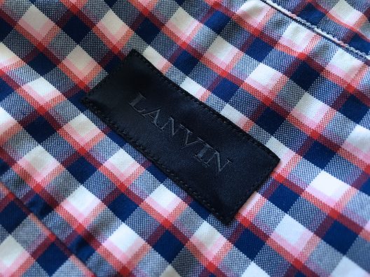 Lanvin Grosgrain-Collar Checked Shirt