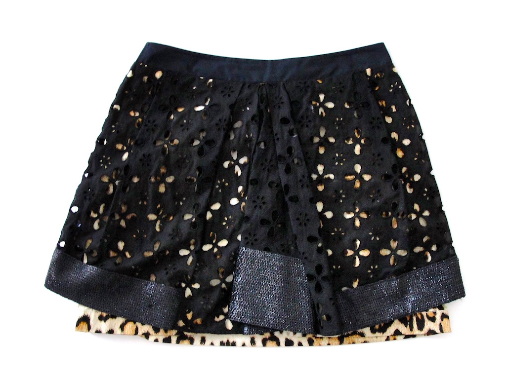 RARE Roberto Cavalli Animal Print with Sequins Mini Skirt - Luxury ...