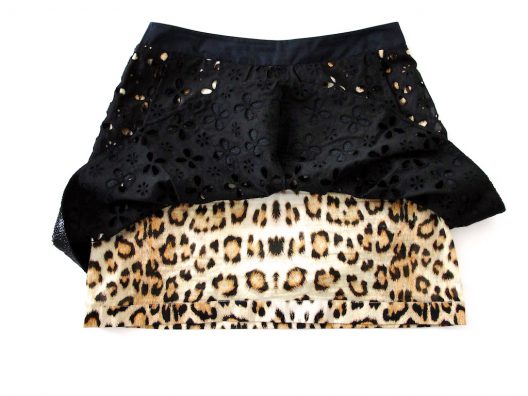 RARE Roberto Cavalli Animal Print with Sequins Mini Skirt