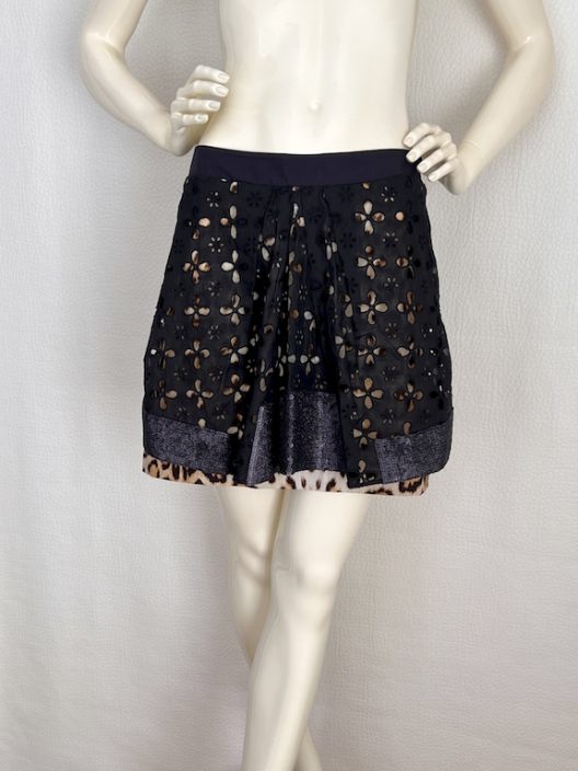 RARE Roberto Cavalli animal print mini skirt - sequins details