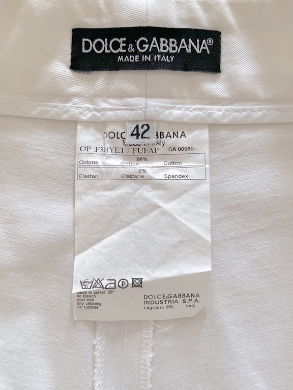 Dolce & Gabbana White Slim Jeans - Luxury & Vintage Madrid