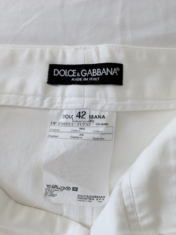 dolce and gabbana white jeans