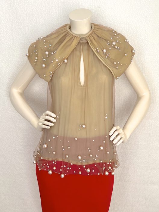 Fendi Silk Top With Rhinestones