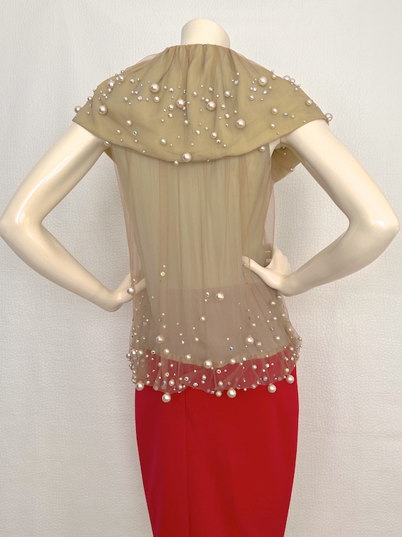 Fendi Silk Top With Rhinestones