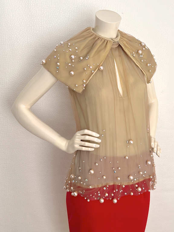 Fendi Silk Top With Rhinestones