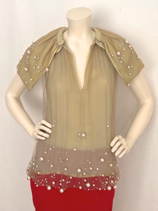 Fendi Silk Top With Rhinestones