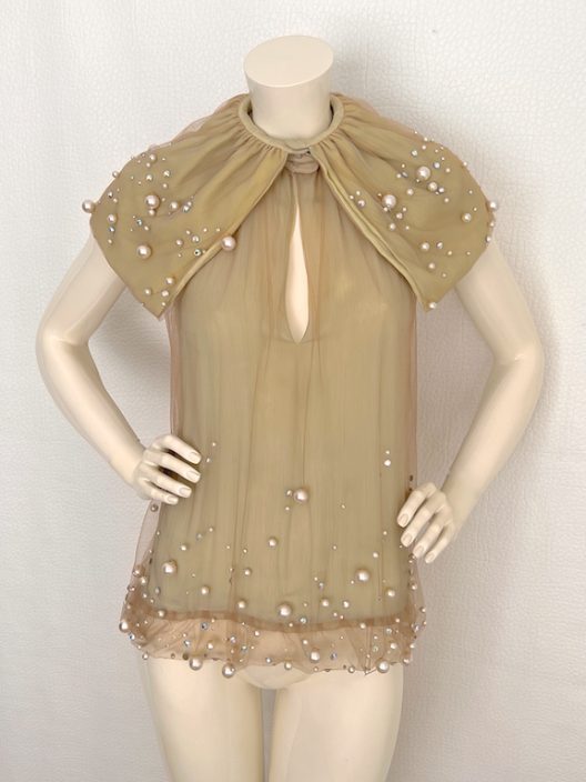 Fendi Silk Top With Rhinestones
