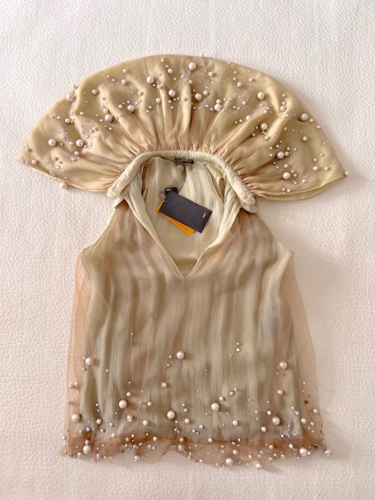 Fendi Silk Top With Rhinestones
