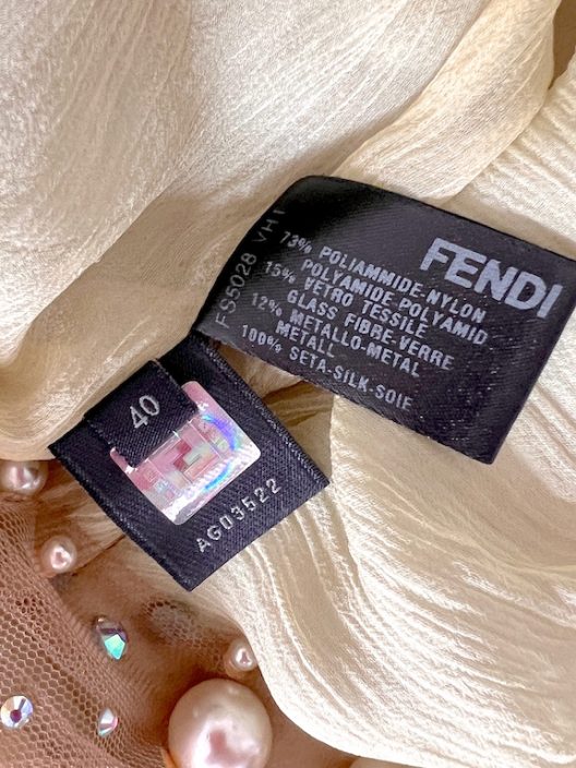 Fendi Silk Top With Rhinestones