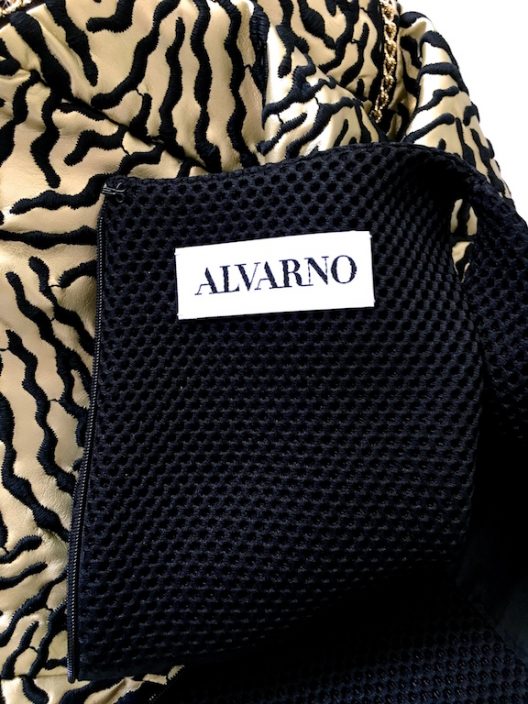 Alvarno Black Gold Evening Mini Dress