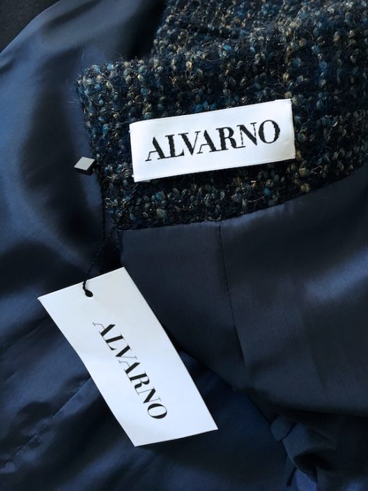 Alvarno Oversize Tweed-Wool Long Vest with Swarovski Crystals Details