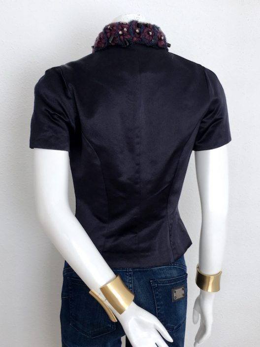 Alvarno Silk Top With Couture Details - Unique Pieces Collection