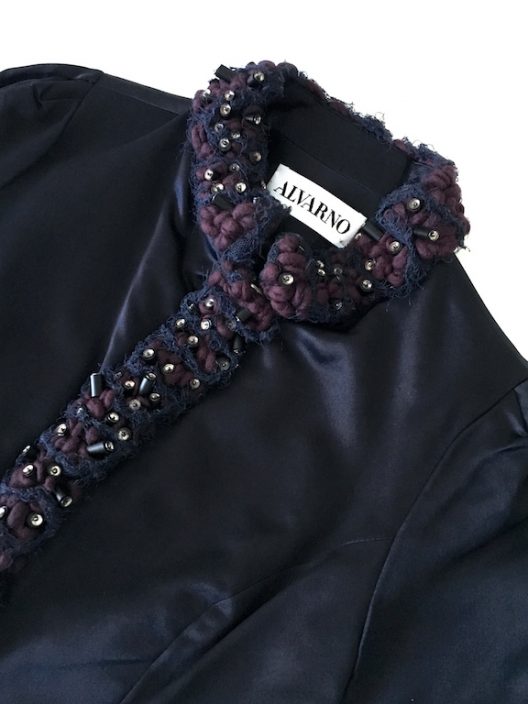 Alvarno Silk Top With Couture Details - Unique Pieces Collection
