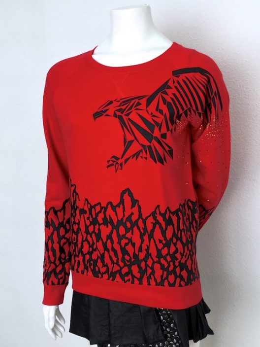 Alvarno Sweater Matt Print and Swarovski Crystals - Unique Pieces Collection