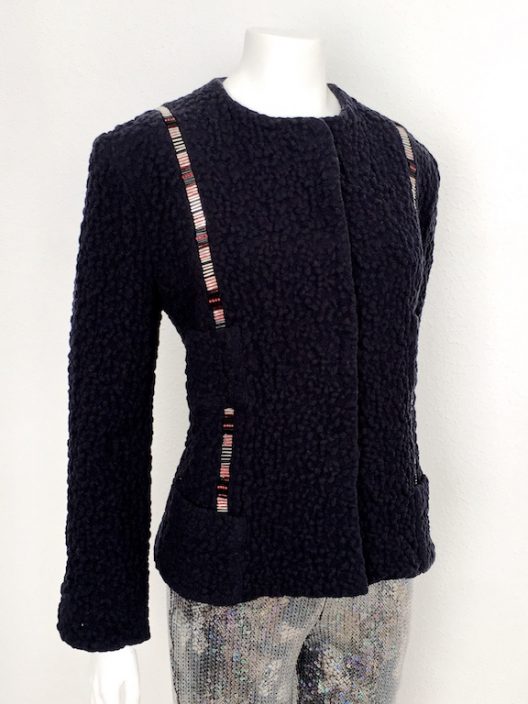 Alvarno Wool Jacket with Swarovski Crystals Details