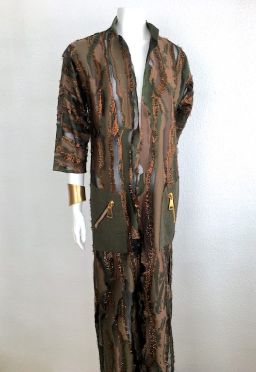 Alvarno Lurex Silk Jacquard Evening Long Dress - Unique Pieces Collection