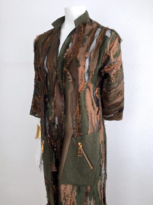 Alvarno Lurex Silk Jacquard Evening Long Dress - Unique Pieces Collection