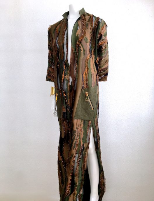 Alvarno Lurex Silk Jacquard Evening Long Dress - Unique Pieces Collection