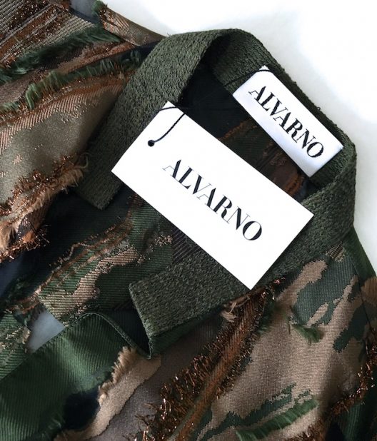 Alvarno Lurex Silk Jacquard Evening Long Dress - Unique Pieces Collection