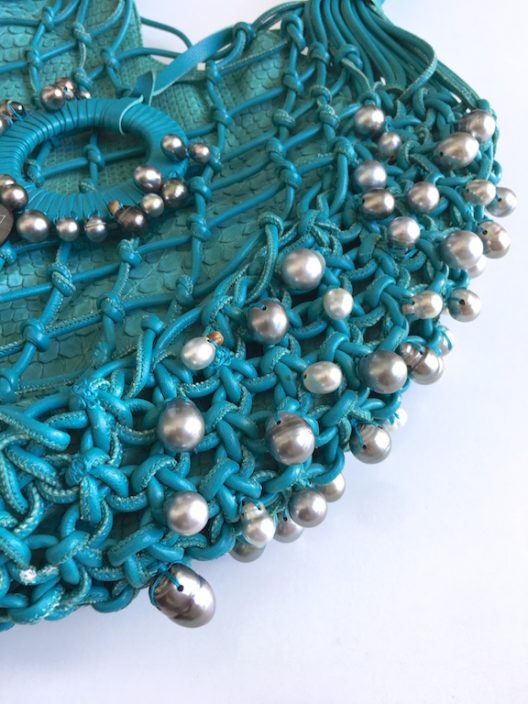 Robert WAN | Best Tahitian Pearls Leather-Python Hobo Bag Limited Edition