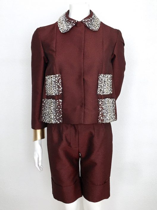 Alvarno Suit With Sequins & Swarovski Crystals Details