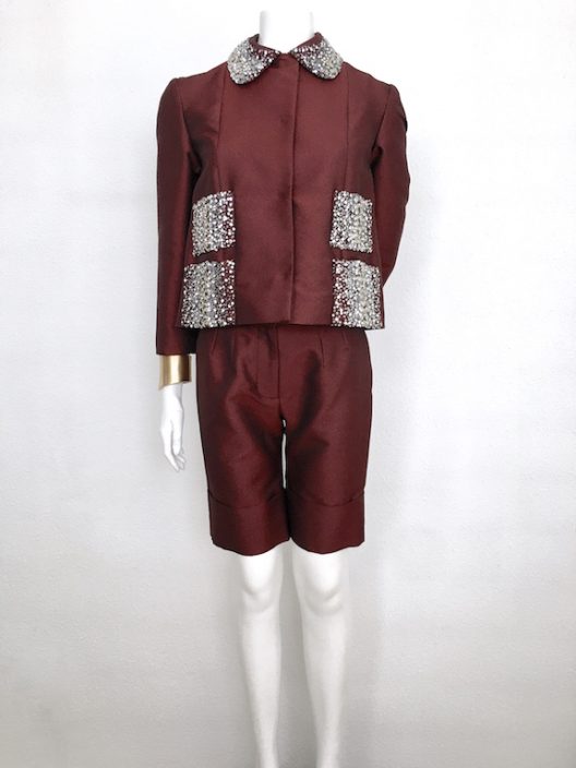 Alvarno Suit With Sequins & Swarovski Crystals Details