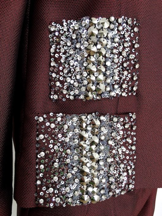 Alvarno Suit With Sequins & Swarovski Crystals Details