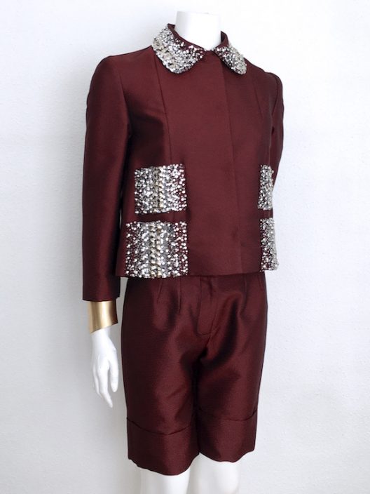 Alvarno Suit With Sequins & Swarovski Crystals Details