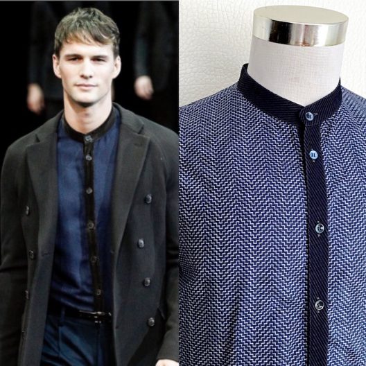 Giorgio Armani Collarless Dress Shirt