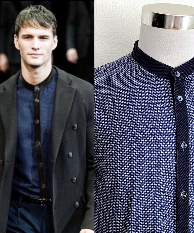 Giorgio Armani Collarless Dress Shirt