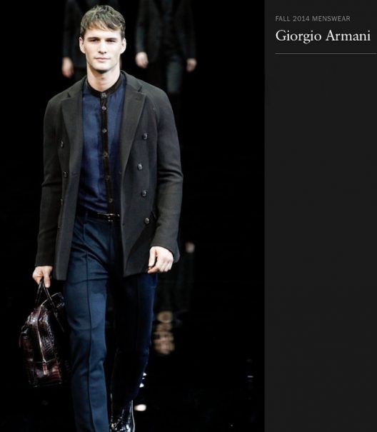 Giorgio Armani Collarless Dress Shirt