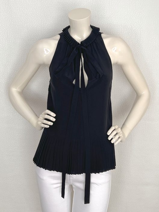 Roberto Cavalli Top pleated silk