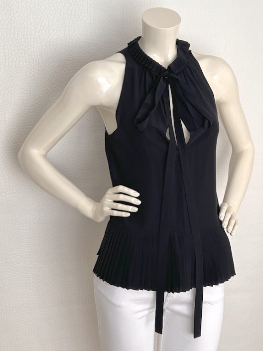 Roberto Cavalli Top pleated silk