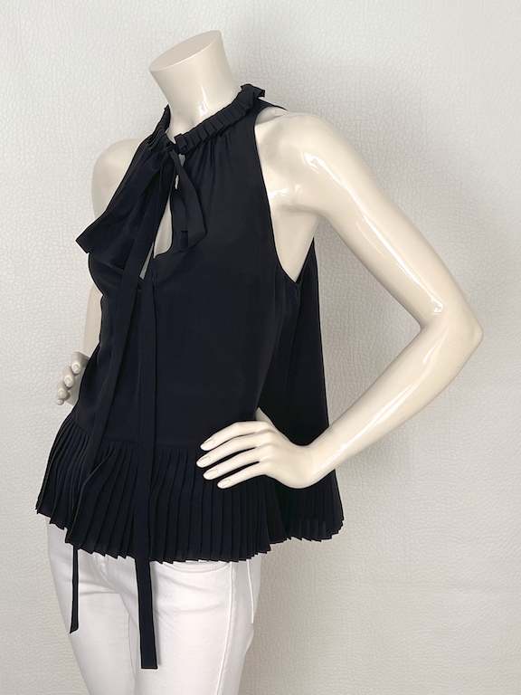 Roberto Cavalli Top pleated silk