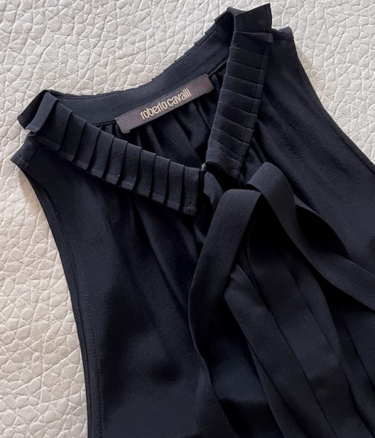 Roberto Cavalli Top pleated silk