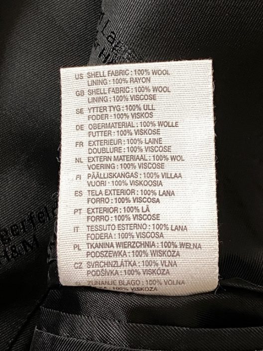 Collector's Piece Karl Lagerfeld for H&M Black Wool Slim Fit Jacket