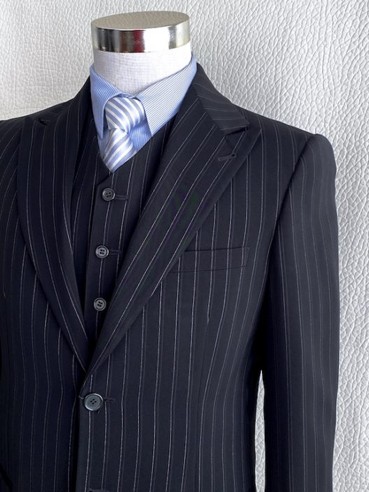 Giorgio Armani Slim Black Striped Suit - 3 pieces