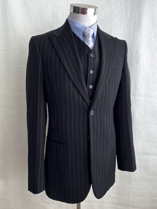 Giorgio Armani Slim Black Striped Suit - 3 pieces