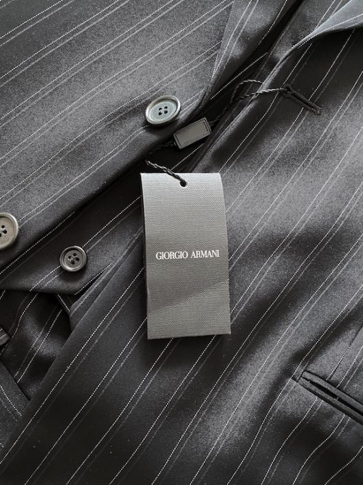 Giorgio Armani Slim Black Striped Suit - 3 pieces