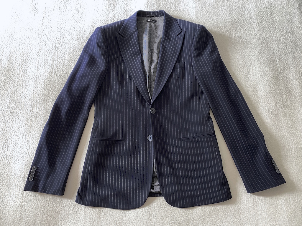 Giorgio Armani Slim Striped Suit - Luxury & Vintage Madrid