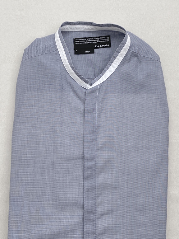 The Kooples Mao collar shirt with hidden buttons