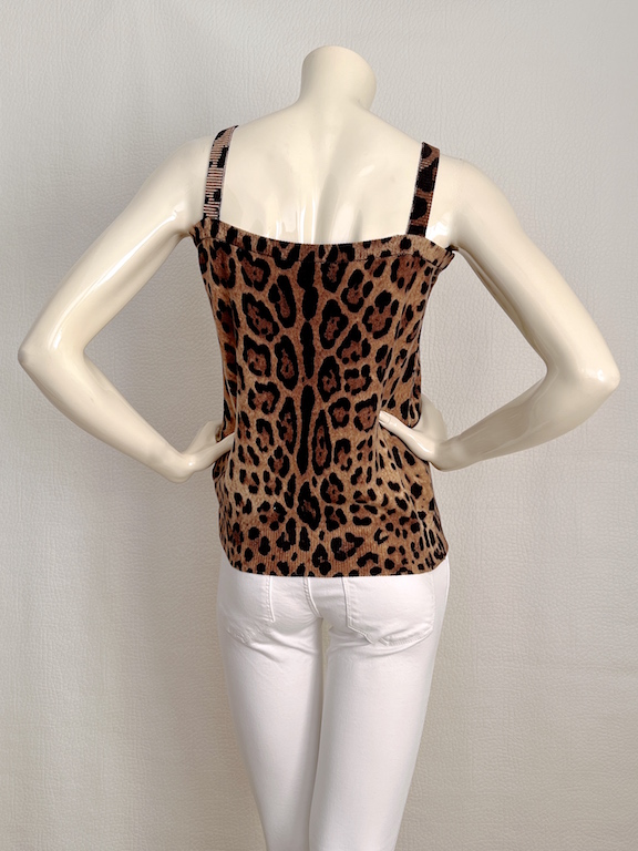 Dolce & Gabbana Animal Print Tank Top