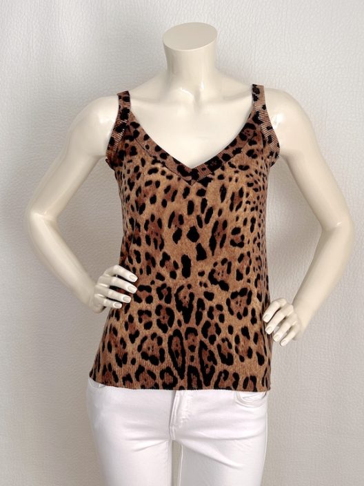 Dolce & Gabbana Animal Print Tank Top