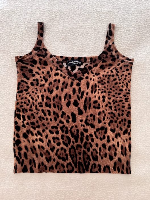 Dolce & Gabbana Animal Print Tank Top