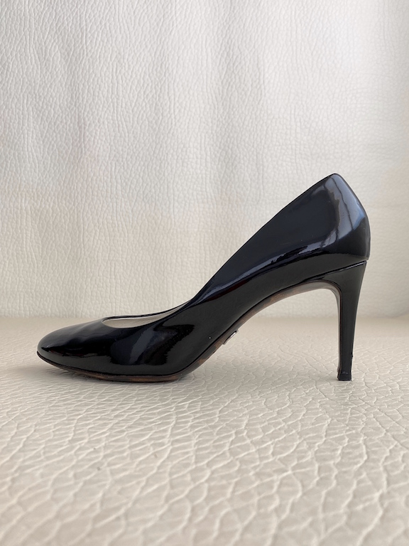 Dolce & Gabbana Black Patent Pump-Heel 80mm