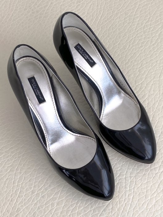 Dolce & Gabbana Black Patent Pump-Heel 80mm